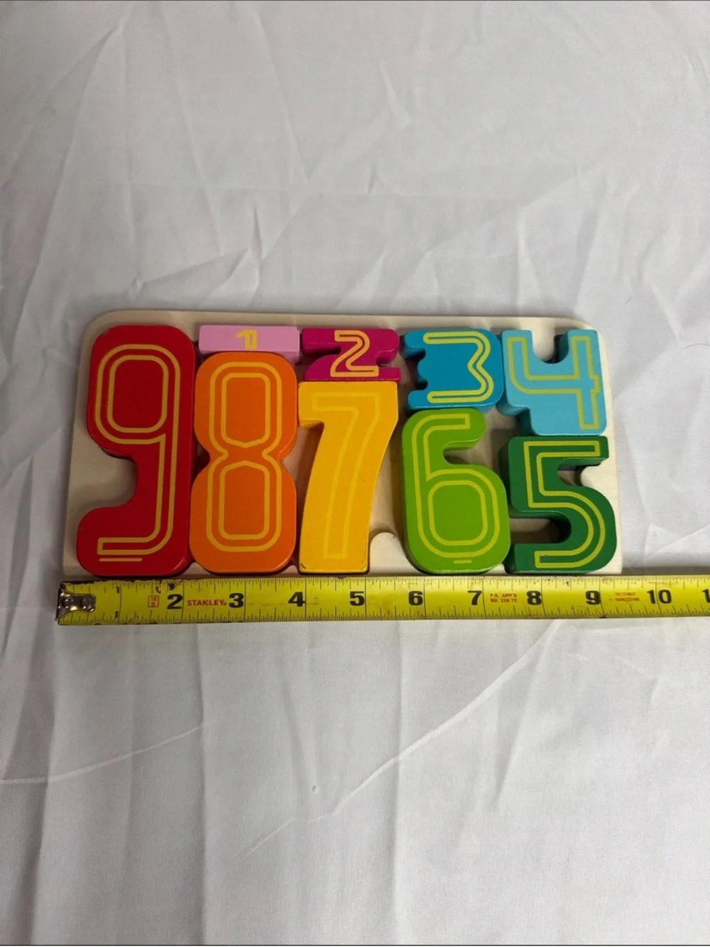 Set of 3 Wooden Sorting and Number Puzzle Set - Multi-Color. GREAT CONDITION